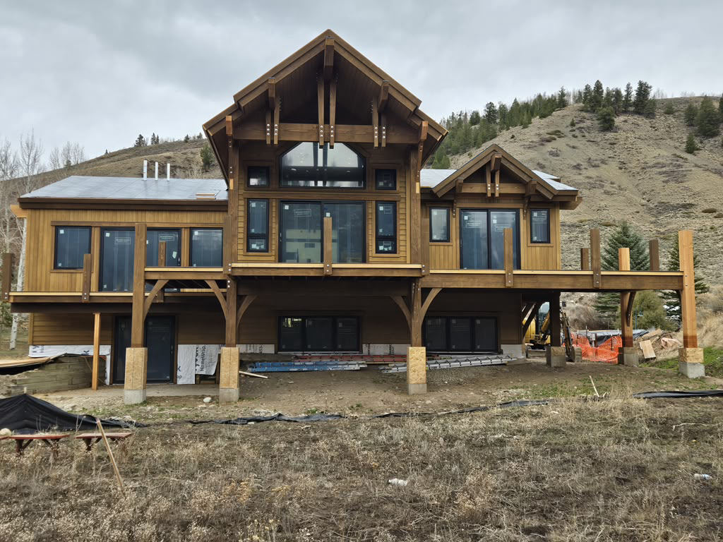 Custom timber-frame mountain home by VM Carpentry Colorado